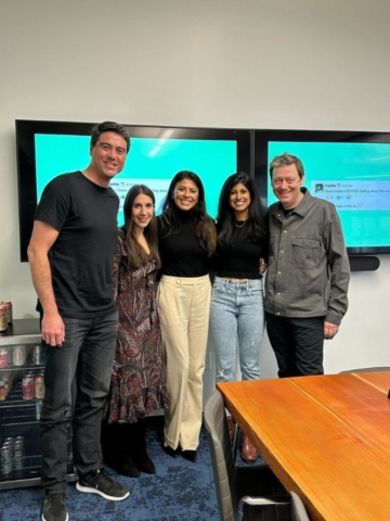 group posed in conference room